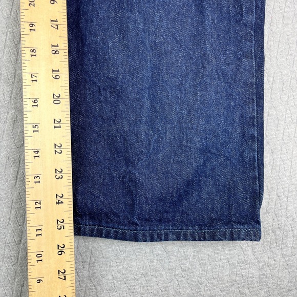 Zara Baggy Wide Leg Dress Jeans Women 0(21X25 1/2) high-rise Dark Wash hip-hop - Picture 5 of 9